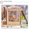 Small Animal Supplies Handmade Wooden Hamster Shelter Golden Bear Dwarf Rat Animals House Accessories Cage Landscaping