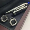 Manschett Metal Famous Cufflink Silver Checkered Ballpoint Pen Writer Leverantör Business Office och School Fashion Pens Cufflinks No Bo6190218