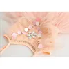 Girls Summer Dress Feather Sequins Flower Girl Ballet Children Princess Party Kid Clothes EY001 210610