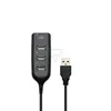 Mini USB High Speed ​​4-poort 4 poort USB HUB Netwerk Delen Schakelaar voor Laptop PC Notebook Computer Zwart / Wit