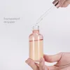 Roségoldene Glas-Tropfflasche, ätherisches Öl, leere Glasflasche, 5 ml, 10 ml, 20 ml, 30 ml, 50 ml, 100 ml