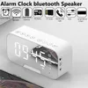 Spegel väckarklocka Multifunktion Trådlös 5.0 Bluetooth-kompatibel musik LED Digital larm Datum Display Desktop Battery Clock 211111