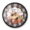 Wall Clocks Thankful & Blessed Thanksgiving Decorative Clock Little Turkey Pumpkin Heart Color Printed Watch Day Gift