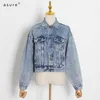 Panie Denim Kurtki Wiosna Damska Płaszcz Grunge Odzież Kobiet Moda Dżinsy Kurtki Dla Dziewczyn 25943 210712