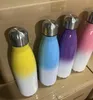 17oz Sublimation Cola Bottle Gradient Colors with coat color changing cola Cups 500ml Stainless Steel drinking Water bottles BES121