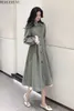 Werueruyu الشتاء معطف الصوف أنيق أزياء المرأة الطويلة المعاطف الكلاسيكية الكورية معطف الاحماء الصبلي أبلى 210608
