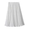 Ruffles High-staisted юбка женщин весна корейский костюм свободный тонкий средний длиной a-line mujer faldas 210607