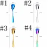 2021 new Ice Cream Spoons Stainless forks Steel Plated Dessert Scoop Tea Coffee Stirring Cake Sugar Honey Creative Kitchen Flatware