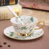 European Bone Ceramic Coffeeware Sets Porcelain Bone Coffeware Sets China Drinkware Coffee Cups and Saucer Sets Birthday Gift