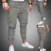 Casual joggers broek lading effen kleur mannen katoen elastische lange broek pantalon homme militaire leger broek mannen leggings 210714