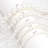 Elegant vit imitation pearl choker halsband stor rund pärla bröllop halsband för kvinnor charm mode smycken uttalanden gåvor j0312