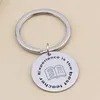 Keychains Engraved Book Keychain Experience Is The Teacher Key Holder For Friends Keyring Gifts Kids Student Bag Charm Present