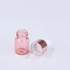 500 pcs amostra cosmética recipientes vazios de viagem de viagem Garrafas de conta-gotas para óleos essenciais Perfume Líquido cosmético com LID Rose Gold