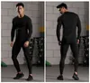 Roupas Masculinas Inverno Primeira Camada Térmica Underwear Set Long Johns Homens Jogging Skin Care Kits MMA Compressão Exercício Fitness 211110