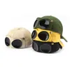 Aviator Şapka Yaz Kişilik Gözlük Beyzbol Şapkası Katı Unisex PU Deri Kapaklar Güneş Gözlüğü Basebalcap ile