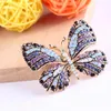 Grote Vlinder Broche Luxe Crystal Pin Broches Voor Vrouwen Party Banket Strass Pins Kledingaccessoires