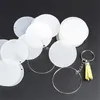 90 stks Acryl Clear Cirkel Discs Sleutelhanger 30 Set Ronde Acryl Keychain Blanks DIY Craft Gift Hanger voor Wedding Festival