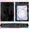 5 Colors Smell Proof Mylar Bags Resealable Odor Proof Bags Holographic Packaging Pouch Bag With Clear Window For Food LX4577