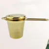 Nytt rostfritt stål guld te silfyllning vikbar te infusionskorg för tekanna cup teaware grossist EWD2708