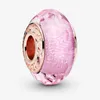 20 Pcs Rose Gold Sterling Silver Murano Lampwork Glass Bubble Beads Charm Big Hole Loose Beads For Pandora European Bracelet Necklace 8 Colours