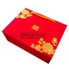 Cadeau cadeau 100pcs style chinois rouge double bonheur sacs en papier pour sac d'emballage de mariage avec poignée faveurs de fête