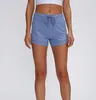 Lu-04 yoga roupas shorts Sunsetting calça quente