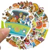 50 Stück gemischte Graffiti-Skateboard-Aufkleber, lustiger Cartoon-Kinderfilm, für Auto, Laptop, Kühlschrank, Helm, Pad, Fahrrad, Motorrad, PS4, Buch, Gitarre, PVC-Aufkleber