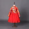 Retail Meisjes Jurk Nieuwjaar Chinese Stijl Dragon Rode Jurk voor Baby Meisje Prinses Feestjurk Kinderen Nieuwjaar Gift Kinderkleding 137 Y2