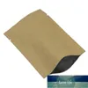 Emballage cadeau au détail 50pcs Kraft Papier Emballage Open Top Vide Snack Séché Sacs De Stockage Feuille D'aluminium Plat Thermoscellage Pack Pochettes1 Prix usine conception experte Qualité