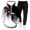Two Piece Set Tracksuit Men Hooded Zipper Hoodies And Pants Autumn Winter Sweatshirt Outfit Men Clothing Casual Sportswear Suits 201128