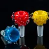 Colored Glass Bowl Herb Holder Smoking Accessories with 10/14/19mm male joint for Glass Bong Water Pipe Dab Rig