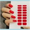 Decals Art Salon Gezondheid Beauty53 Kleuren Poolse Pure Kleur Strips Waterdichte Adhesive Nail FL Sticker Milieubescherming DIY NAI Stic