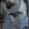 Mauroicardi Frühling schwarze Kunstlederjacken mit reflektierendem Aufdruck für Herren Hochwertiger modischer Jackenblazer 211111