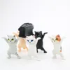 Carrying Coffin Cat Pen Holder Home Bookshelf Decoration Animal Statue Handmade Home Decor Toy Gift