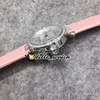 Moda Yeni Paşa C 34mm WJ11902G Beyaz Dial Swiss Kuvars Kadınlar Safir Çelik Kılıf Siyah Deri Kayış Bayanlar Hell3465