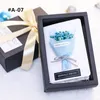 Mini biglietto di auguri di fiori secchi con scatola pieghevole carta da lettere laurea benedizione bouquet carte regalo creativo fatto a mano per la madre di San Valentino