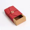 Presentförpackning 100st / Lot Lådan Kraftpapper Box / Backing Cake Box / Western-Style Food / Biscuit Snack MoonCake Packaging Box