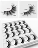 3d mink lash faux cils pestañas 8d falska ögonfransar naturligt curl tjocka 10 par fransar set rosa färglåda förpackning lash falska ögonfrans 8styles för alternativ