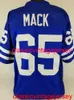 Stitched Men Women Youth Tom Mack Custom Sewn Royal Blue Football Jersey Embroidery Custom Any Name Number XS-5XL 6XL