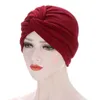 Nova Moda Turbante Mulheres Quentes Inverno Headscarf Bonnet Cap Muçulmano Femme Envoltório Cabeça Elegante Indiano Espaço Algodão Hand Hat