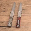 Fast Leverad Flipper Folding Kniv VG10 Damascus Steel TANTO POINT BLADE G10 + Rostfritt stålplåthandtag Kullager Fickknivar