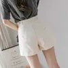 Overalls Women's Shorts High Waist Korean Cotton Wide Leg Summer White Plus Size Loose Sexy Black Casual Spandex Short Pants 210722