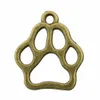 Breloques pendentifs antiques patte de chien, bijoux tibétains Vintage en argent, accessoires de bijoux à bricoler soi-même pour Bracelet et collier 19x17mm