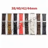 L fashion designer iWatch bands 42mm 38mm 40mm 41mm 44mm 45mm iwatch 2 3 4 5 6 7 8 bands Leather Strap Bracelet Stripes watchband