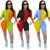 Femmes Marque survêtement manches courtes shorts tenues 2 pièces ensemble sportswear costume de sport décontracté nouvelle vente chaude été femmes vêtements klw6208