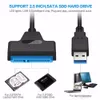 USB 3.0 till SATA Adapter Cable Converter för 2,5 tum SSD / HDD Support UASP Höghastighetsdataöverföring