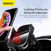 Baseus 15W Car Quick Vehicle Automotic Inducción Cargador inalámbrico para iPhone 12