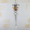 Round Dazzle Wind Chime Metal Rotate Aeolian Bells Hanging Ornaments Diamond Windchime Portable With Different Styles
