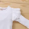 Çocuklar Giyim Setleri Kızlar Noel Kıyafetler Bebek Uçan Kollu Tops + Altın Kadife Flared Pantolon + Yay Bandı 3 adet / takım Bahar Sonbahar Bebek Noel Giysileri