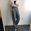 Spring and autumn women's casual solid color high waist loose wide-leg pants 211115